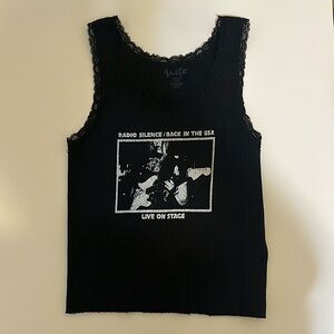 Brandy Melville Radio Silence Black Lace Tank